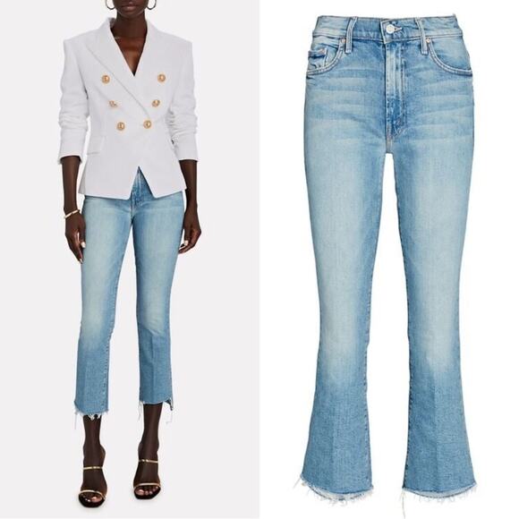 Mother The Insider Crop Step Fray High Rise Jeans Size 25 I Confess - Picture 1 of 6